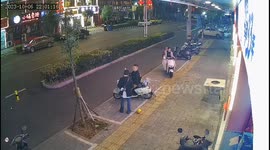 Quick-Thinking Father Saves Child from Electric Scooter Mishap in China