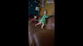 Toddlers pull a wrestling stunt on their little baby sister *Hilarious Video*