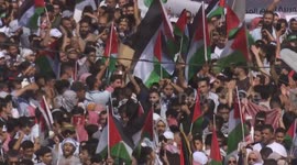 Hundreds of people gather in different parts of Jordan in support of Gaza