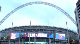 Wembley arch after the FA decided against lighting it with the colours of the israeli flag in UK