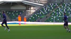 Northern Ireland train ahead of their qualifier against San Marino