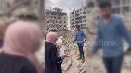 Despair Of Locals In Ruins Of Their Homes In Gaza, Palestine