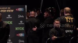 KSI and Tommy Fury press conference in Manchester, UK