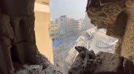 Gza streets turn to rubbles after Israeli attack