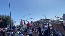 US: Hundreds Of Protesters March Through Downtown San Diego To Show Support For Palestine