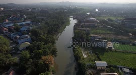 4K Drone Karang Mumus: The Dirtiest River in East Kalimantan, Samarinda, Indonesia 2023