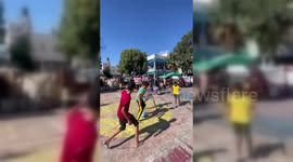 Joy amid despair as Palestinian children play football during deadly Gaza war