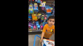 Adorable boy gives mom the silent treatment after she doesn't let him buy plates