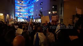 'BBC, Hamas TV,' chant members of Israeli rally outside broadcaster's offices