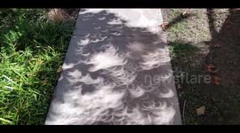 US: Annular Solar Eclipse Creates Unique Crescent-Shaped Shadows 2