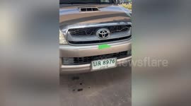 Hapless snake stuck in holes in car’s bumper rescued