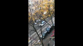 Ambulance reportedly carrying shooter after caught by the police @ Rue Van Oost in Brussels