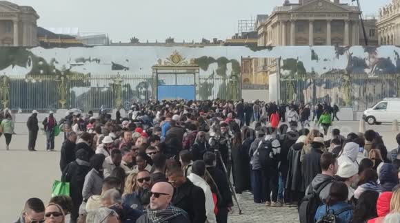 Visitors evacuated amid a bomb threat at France's Chateau de Versailles