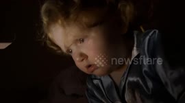 Adorable moment toddler sobs while watching Toy Story 2