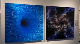 Interesting artworks with optical illusions at the Battersea Affordable Art Fair