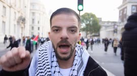 Palestinian supporters speak against the mainstream media bias and social media influencers