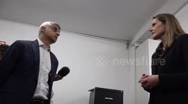 Sadiq Khan visits Palestinian aid charity in London, UK
