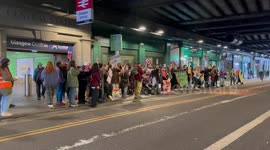 Trans activists protest outside Filia conference in Glasgow, UK