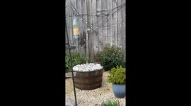 Hanging tap: no sign of a connection to anything but water appears to run through