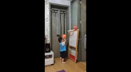 Adorable Child's Basketball Trick Shot Thrills in China