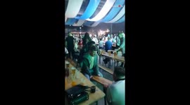 Man falls off bench after his buddies lift it *Manctoberfest Prank!*