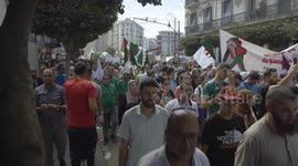 People hold Pro-Palestine solidarity protests in Algiers, Algeria