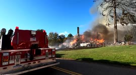 2nd alarm structure fire with collapse, West Cameron Township, Northumberland County, Pennsylvania