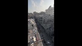 Footage shows extensive destruction at Nuseirat camp in Gaza