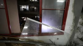 Israeli Air Raids Hit Near Gaza's Al-Amal Hospital in Khan Yunis, Palestine