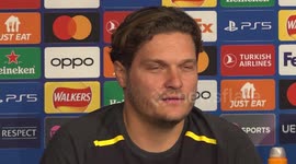 Edin Terzic and Emre Can speaking at their press conference in Newcastle upon Tyne ahead clash with Newcastle