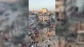 Gaza officials say Israel struck 7-storey building in Gaza killing at least 26