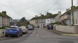 Funeral cortege for Tina Satchwell driven through her home town in Fermoy, Co. Cork. Ireland