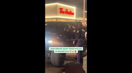 JEEP RUNS FROM POLICE IN BRAMPTON !!!