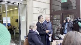 Members of the Scottish Covid Bereaved group give statements ahead of hearing in Edinburgh, UK