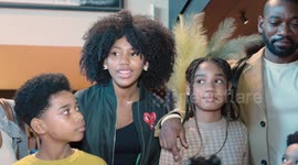 Families celebrate BBC Earth experience in Earls Court installation in London, UK