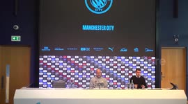 Pep Guardiola speaks at press conference in Manchester, UK
