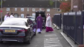 Funeral cortege for 15-year-old girl killed in a coach crash departs church in Blacon, UK
