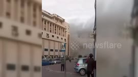 Israel strike a Building next to Al-Quds hospital in Gaza