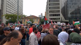 Protest against the Israeli massacre in the Gaza Strip that has killed more than eight thousand Palestinians, including 3,500 children, according to local sources.