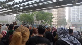 Protest against the Israeli massacre in the Gaza Strip that has killed more than eight thousand Palestinians, including 3,500 children, according to local sources.