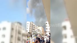 Another airstrike targeted the vicinity of Al-Quds Hospital in Gaza