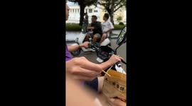 Gourmet Temptations: Daring Stunts by Four Chinese Men on Electric Bikes