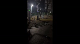 Pensioner appears to be levitating while exercising in park