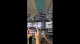 Terrifying footage as powerful storm shatters glass door and collapses ceiling of mall in Petaling Jaya, Malaysia