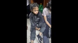 Injured children line hospital corridors after deadly blast in Jabalia refugee camp