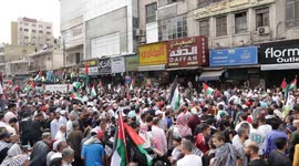 Huge sit-in in the center of Amman, Jordan