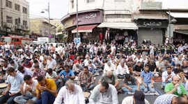 People hold a huge sit-in in Amman, Jordan