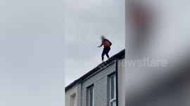 Man fell off roof during a police raid on alleged 'cannabis factory'