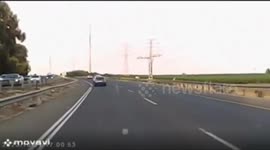 the moment a rocket hit a highway in the Israeli city of Ashdod  Yesterday, the city came under fire from militants from Gaza, and a video of the consequences of the arrival was published online.