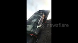 Chinese rocket debris crash-lands in village